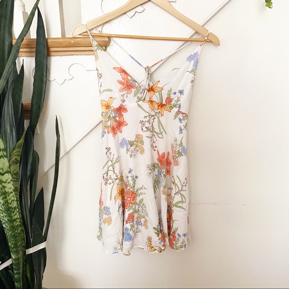 Lulus Lily Pond White Floral Print Swing Dress XS - Picture 2 of 7